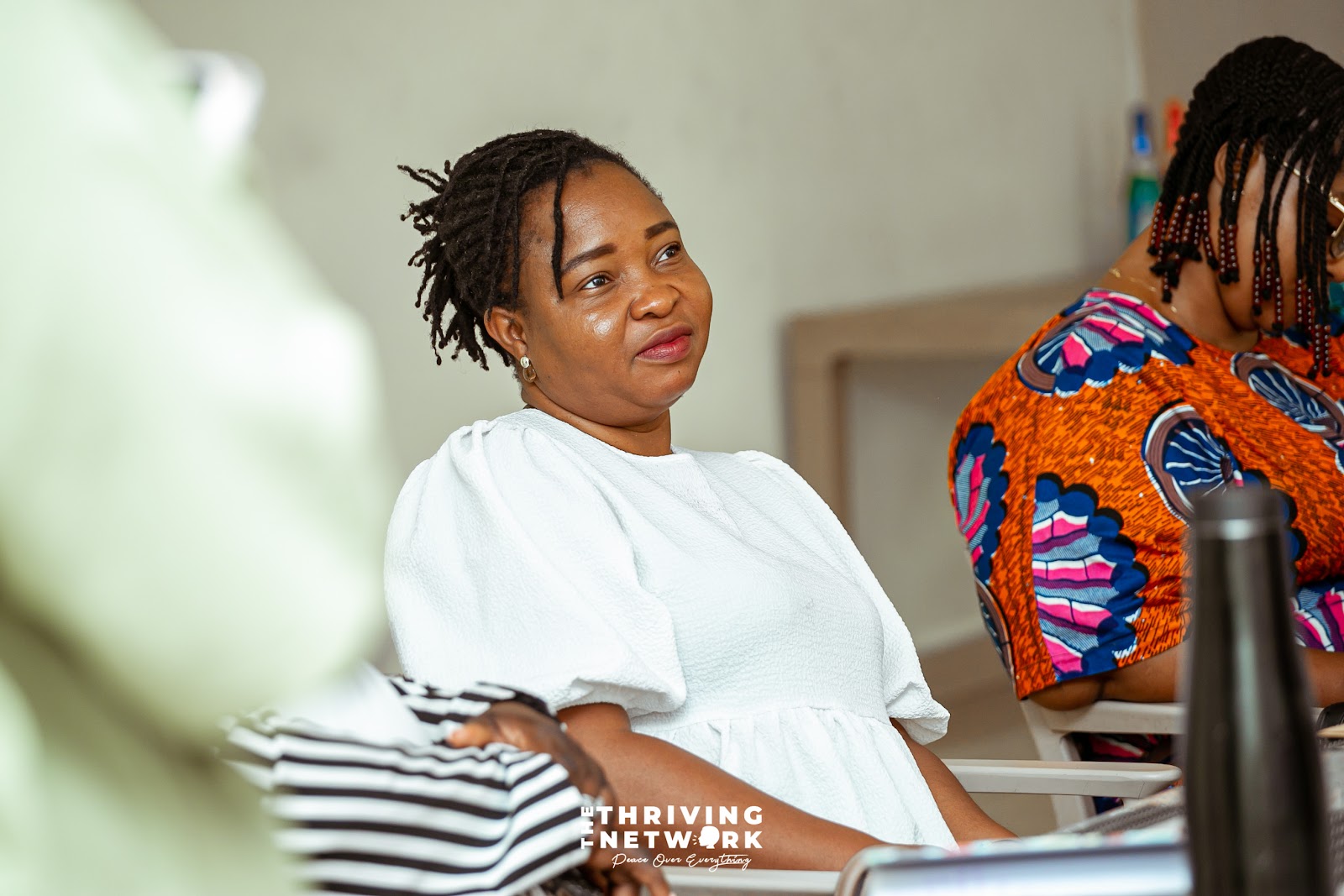 A participant listening during the Vision with Clarity programme